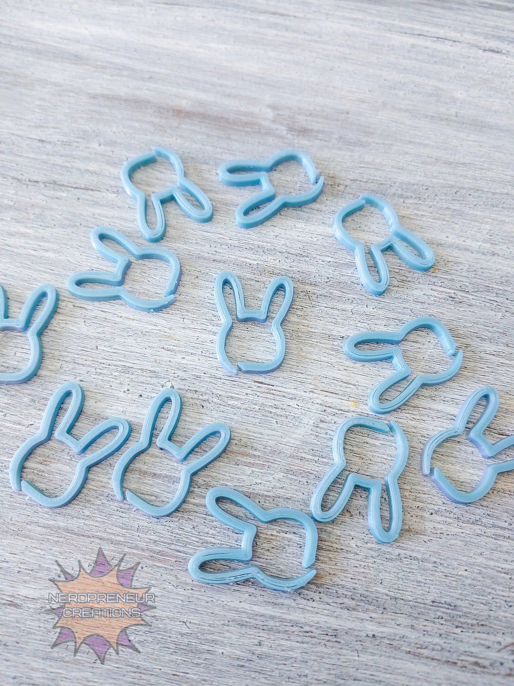 Bunny 3D Printed Stitch Marker - 12 Pack | Eco-Friendly Biodegradable PLA Knitting & Crochet Accessory