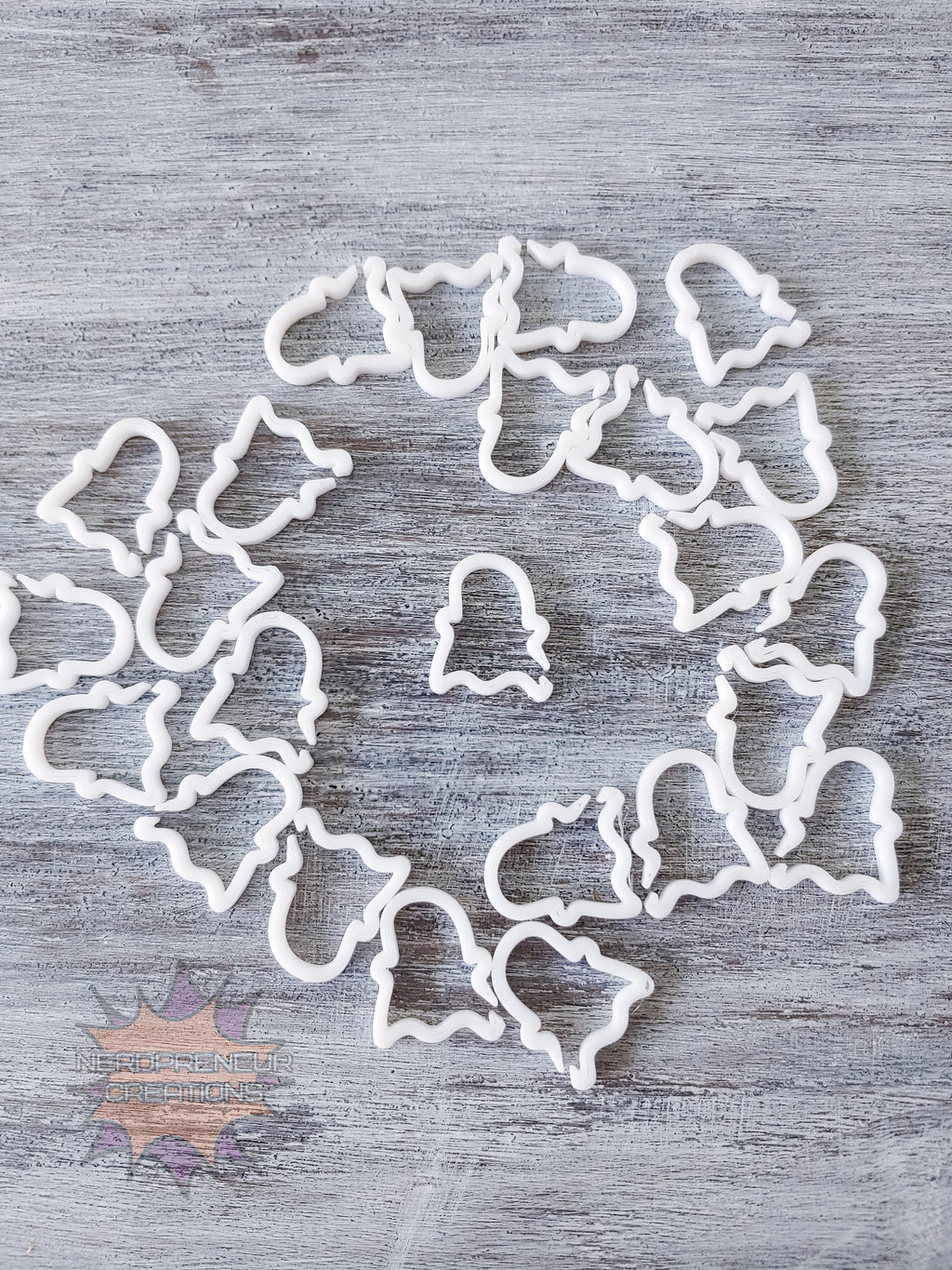 Ghost 3D Printed Stitch Marker - 12 Pack | Eco-Friendly Biodegradable PLA Knitting & Crochet Accessory