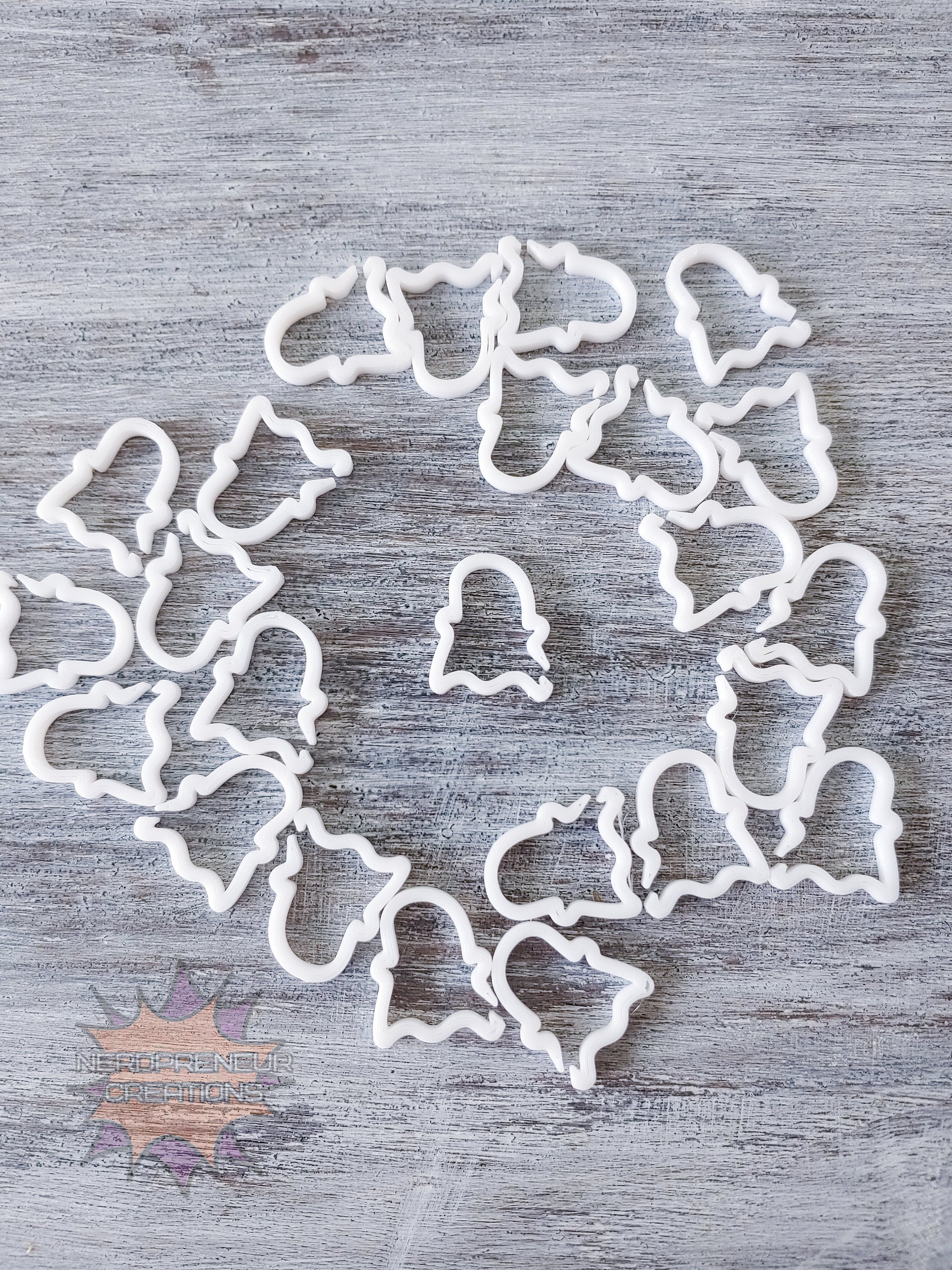 Ghost 3D Printed Stitch Marker - 12 Pack | Eco-Friendly Biodegradable PLA Knitting & Crochet Accessory