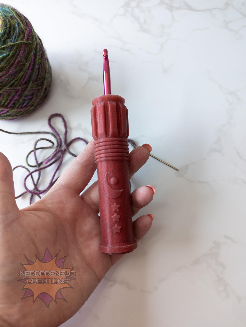 Choose Your Own Adventure Moon Saber Squishy Grips | Ergonomic Silicone Crochet Hook Grips in Multiple Colors