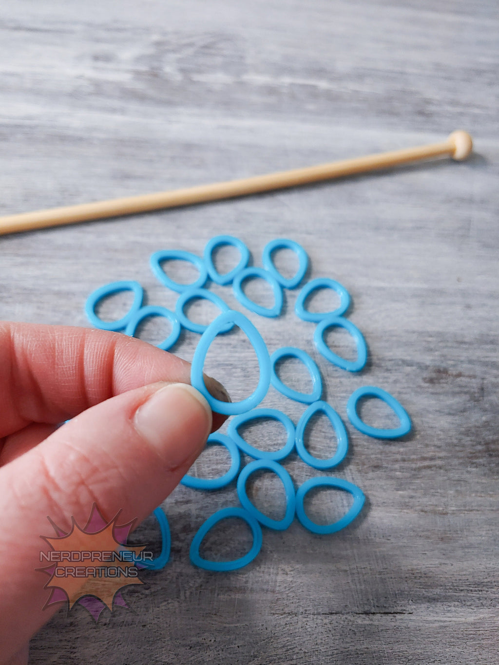 Egg 3D Printed Stitch Marker - 12 Pack | Eco-Friendly Biodegradable PLA Knitting Accessory