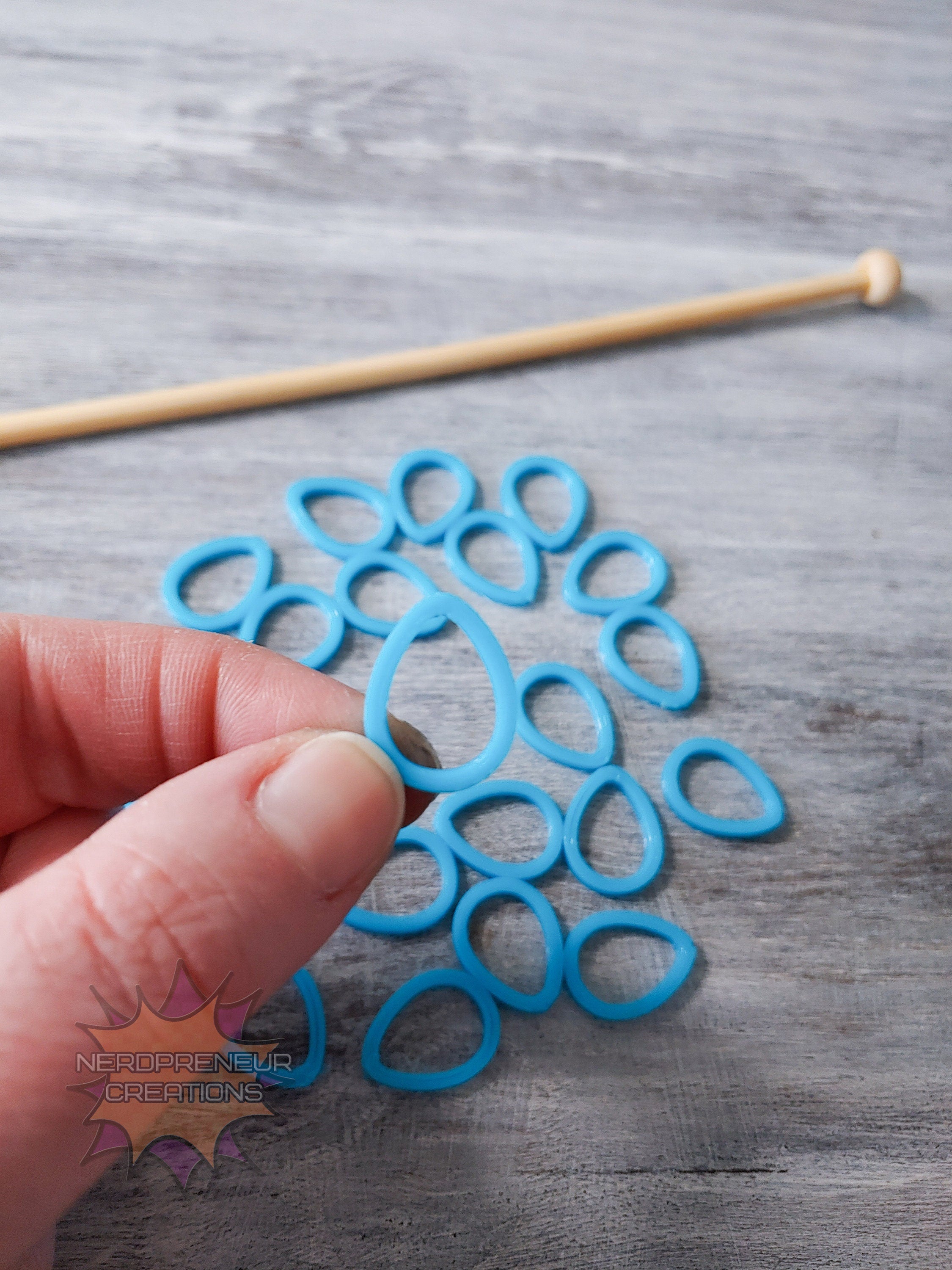 Egg 3D Printed Stitch Marker - 12 Pack | Eco-Friendly Biodegradable PLA Knitting Accessory