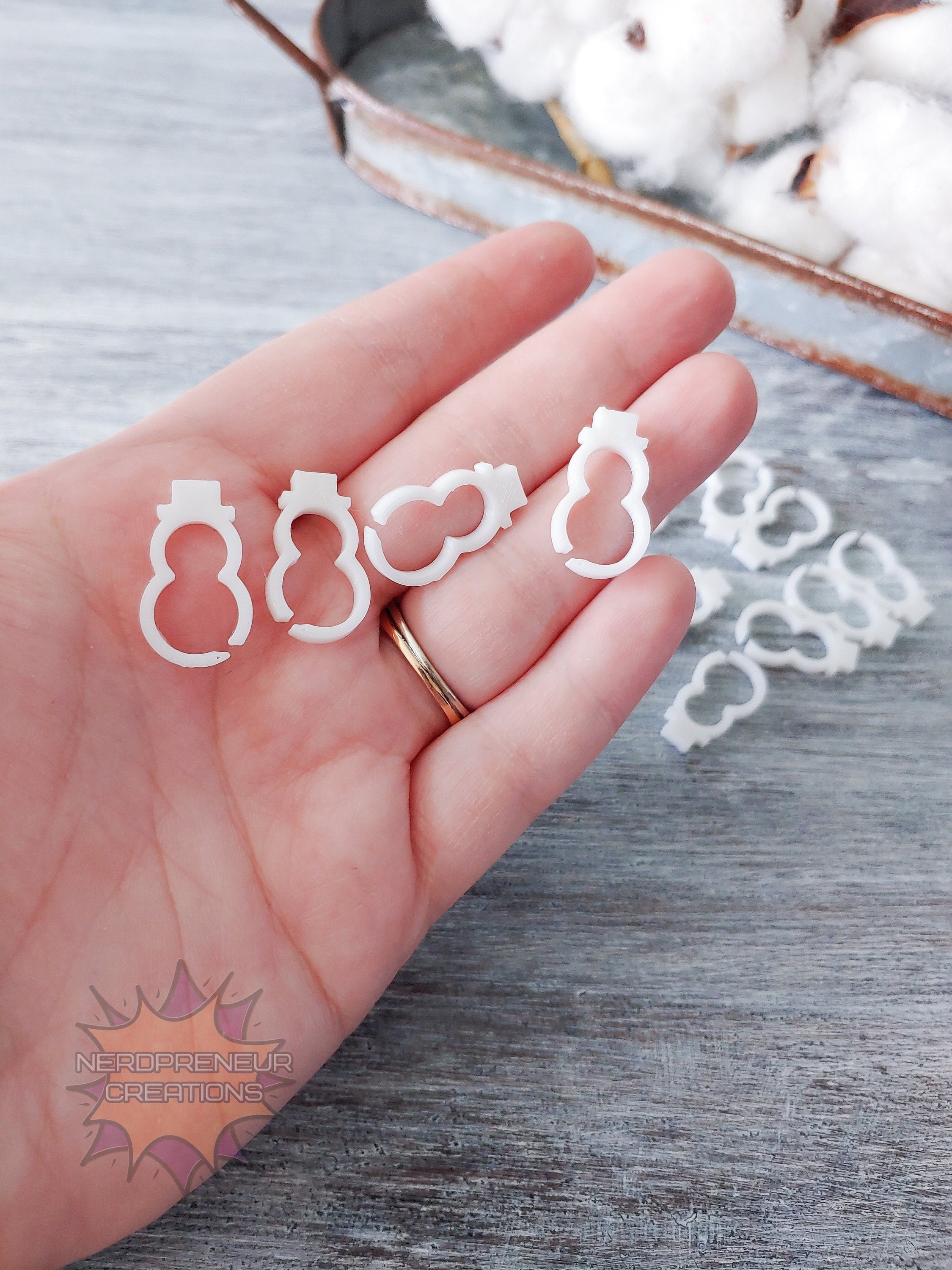 Snowman 3D Printed Stitch Marker - 12 Pack | Eco-Friendly Biodegradable PLA Knitting & Crochet Accessory