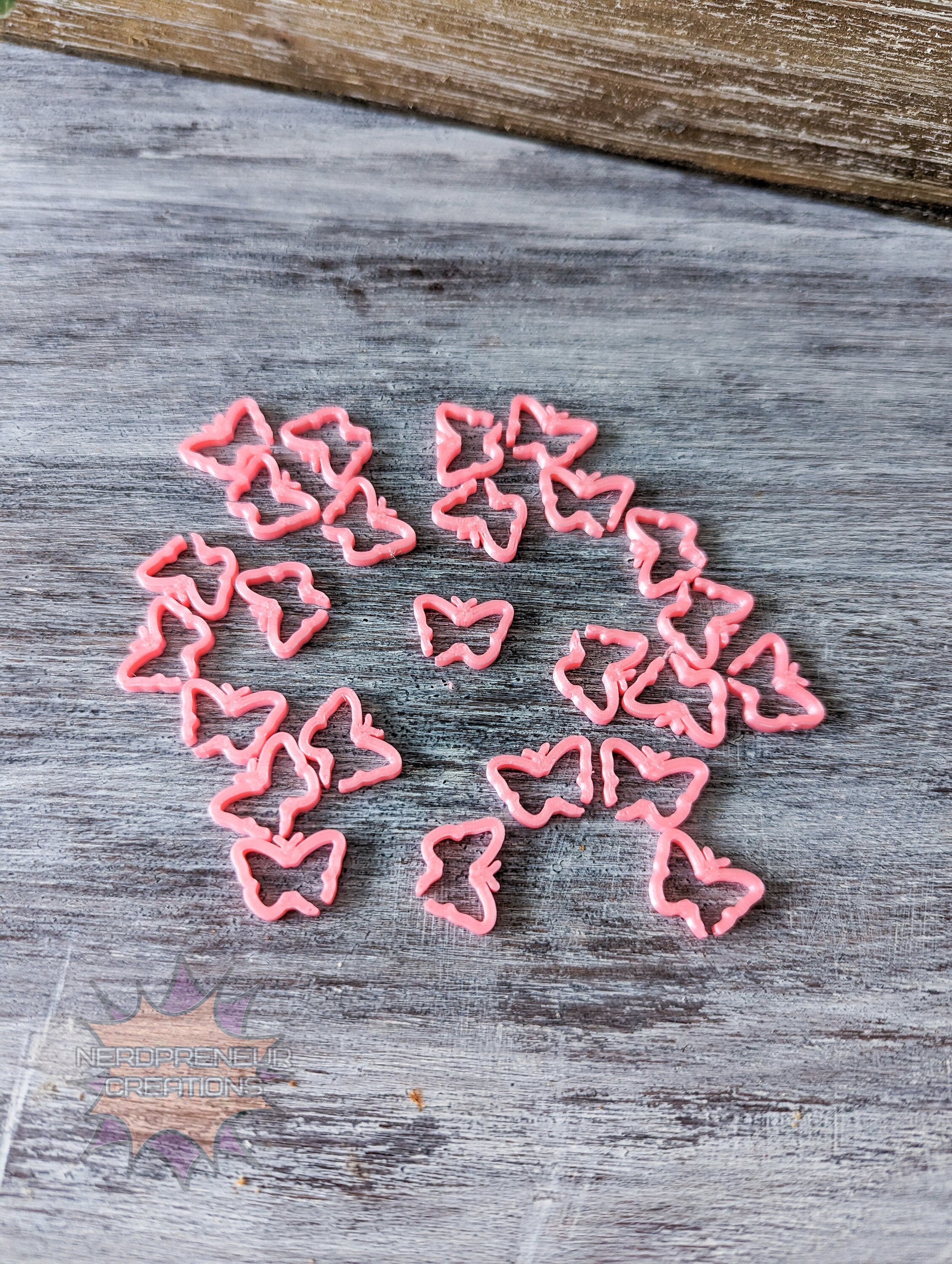 Butterfly 3D Printed Stitch Marker - 12 Pack | Eco-Friendly Biodegradable PLA Knitting & Crochet Accessory