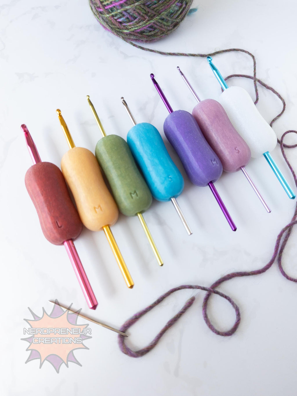 Choose Your Own Adventure MINI Pencil Squishy Grips | Ergonomic Silicone Crochet Hook Grips in Multiple Colors