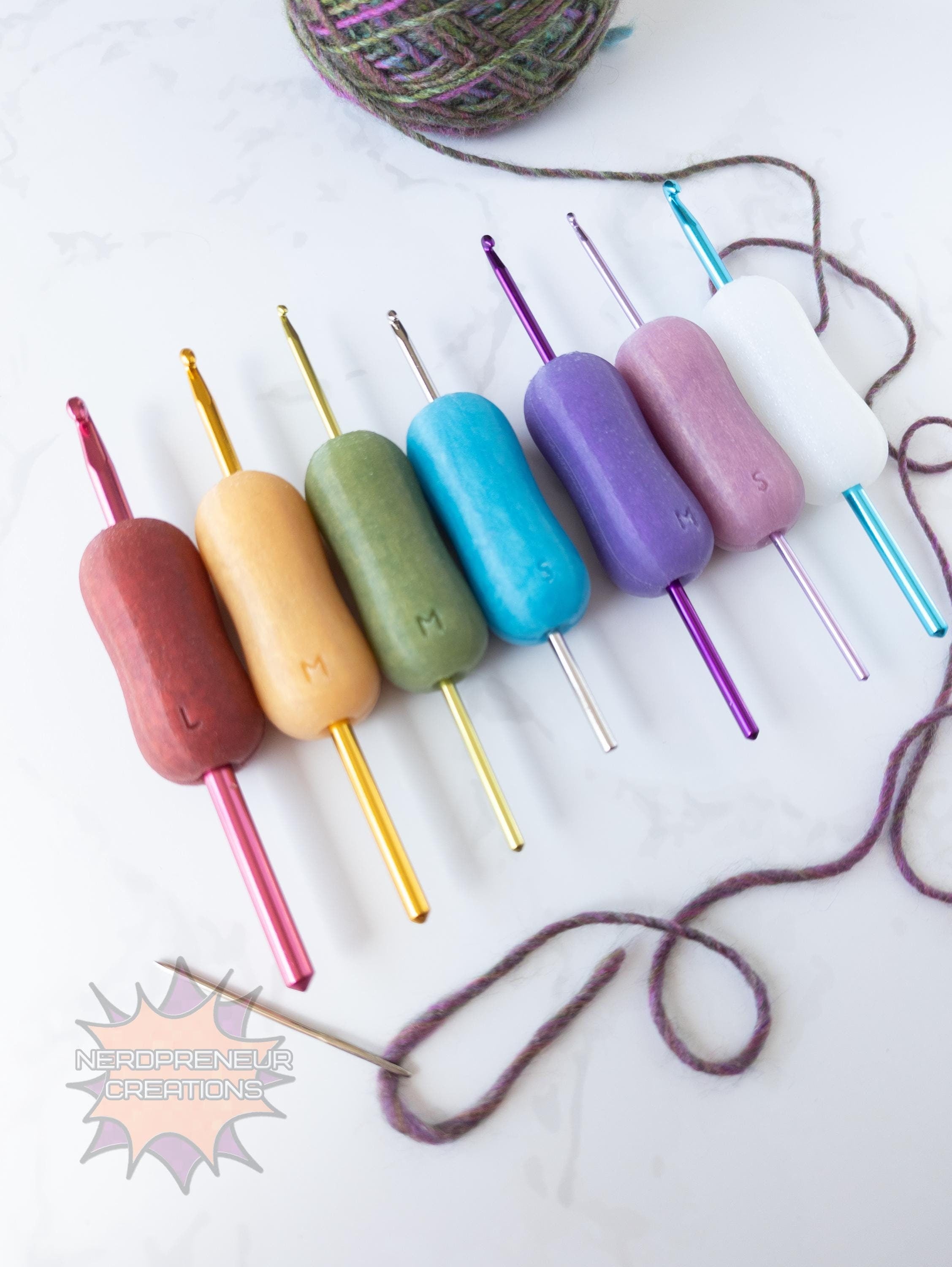 Choose Your Own Adventure MINI Pencil Squishy Grips | Ergonomic Silicone Crochet Hook Grips in Multiple Colors