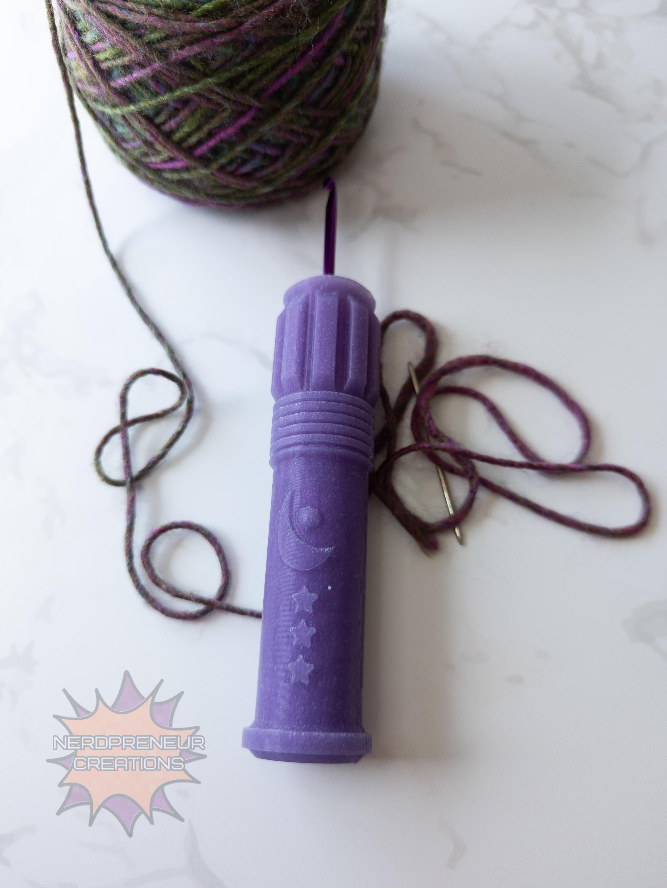 Choose Your Own Adventure Moon Saber Squishy Grips | Ergonomic Silicone Crochet Hook Grips in Multiple Colors