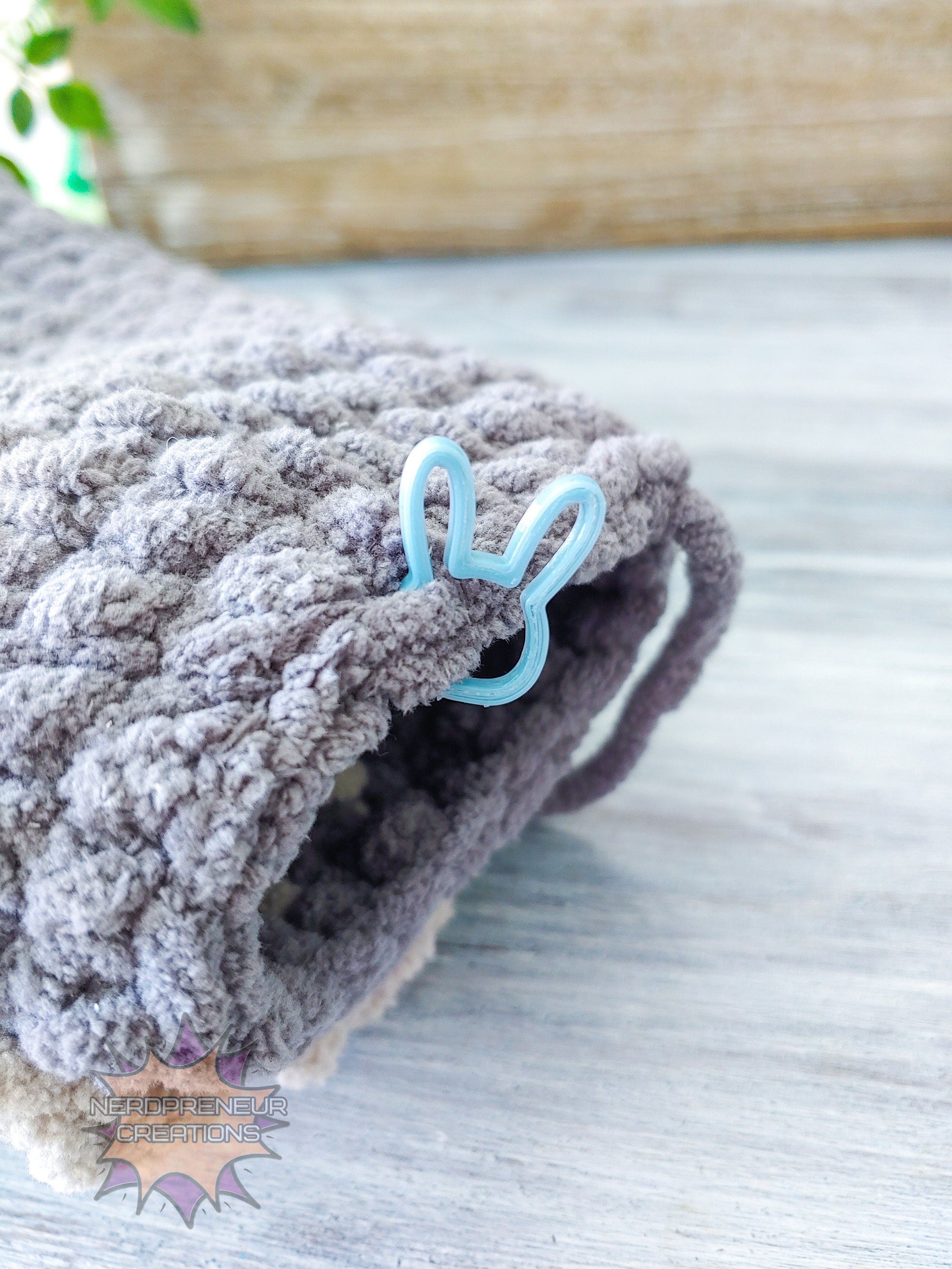Bunny 3D Printed Stitch Marker - 12 Pack | Eco-Friendly Biodegradable PLA Knitting & Crochet Accessory