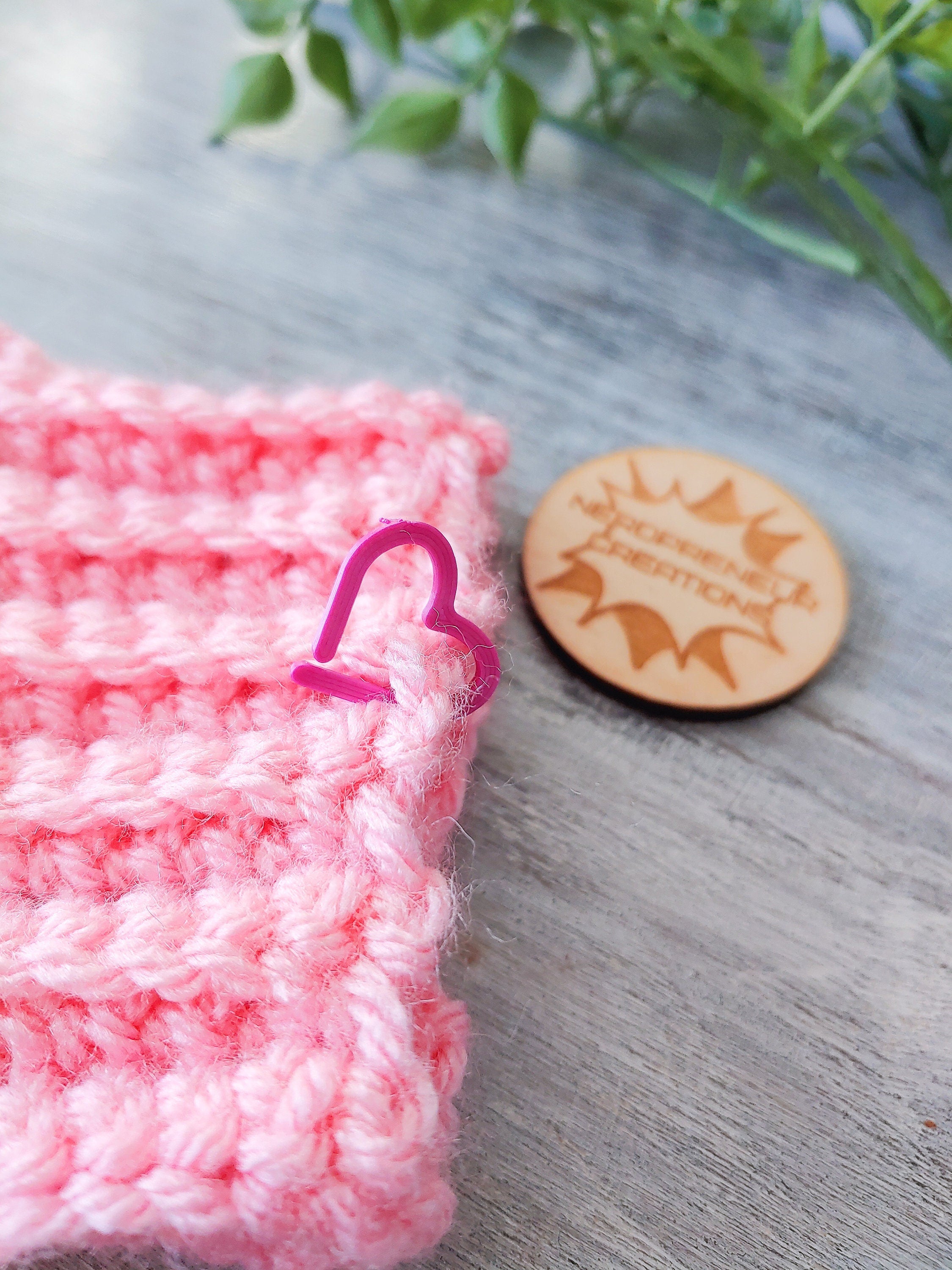 Heart 3D Printed Stitch Marker - 12 Pack | Eco-Friendly Biodegradable PLA Knitting & Crochet Accessory
