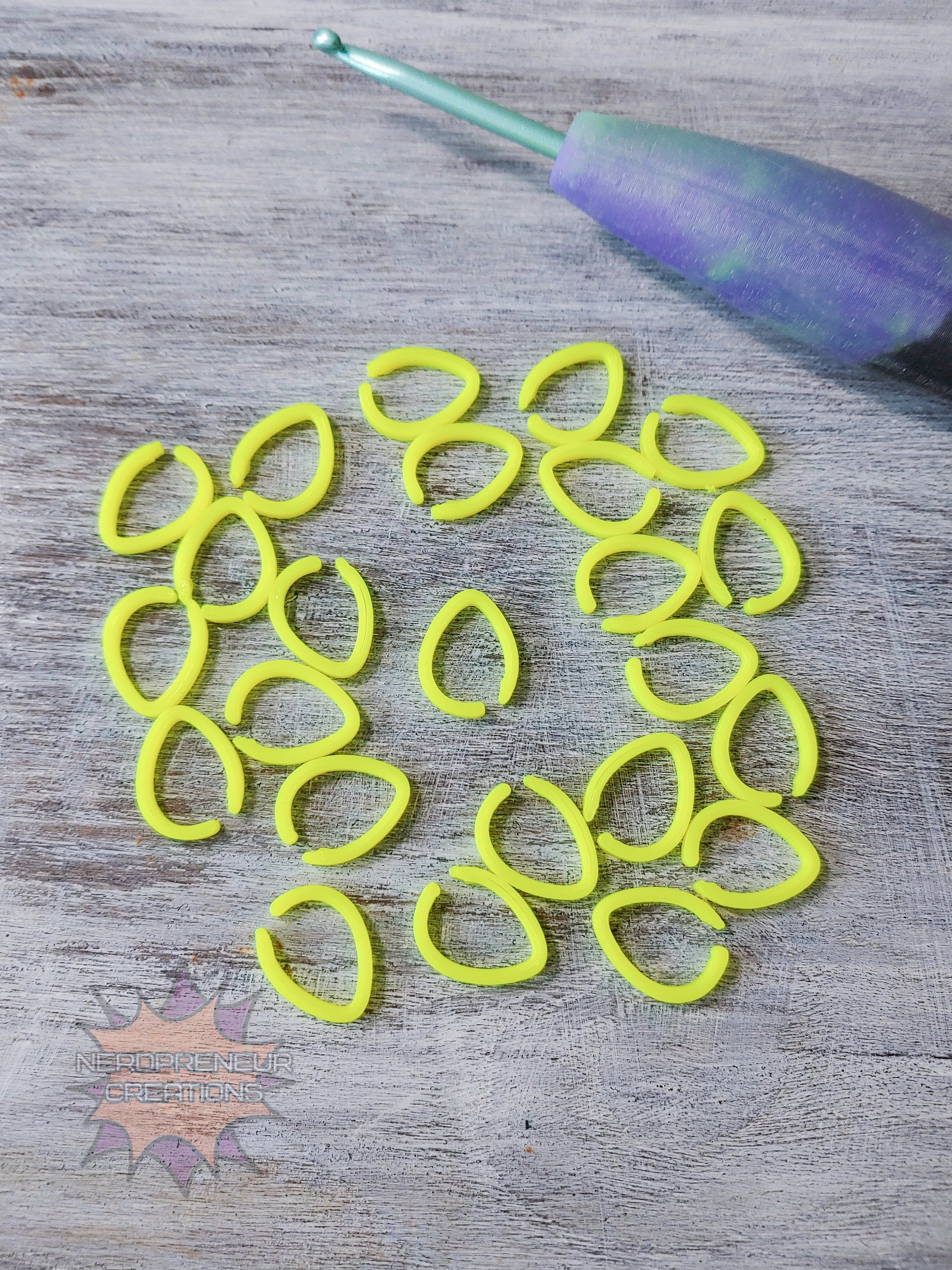 Egg 3D Printed Stitch Marker - 12 Pack | Eco-Friendly Biodegradable PLA Knitting & Crochet Accessory