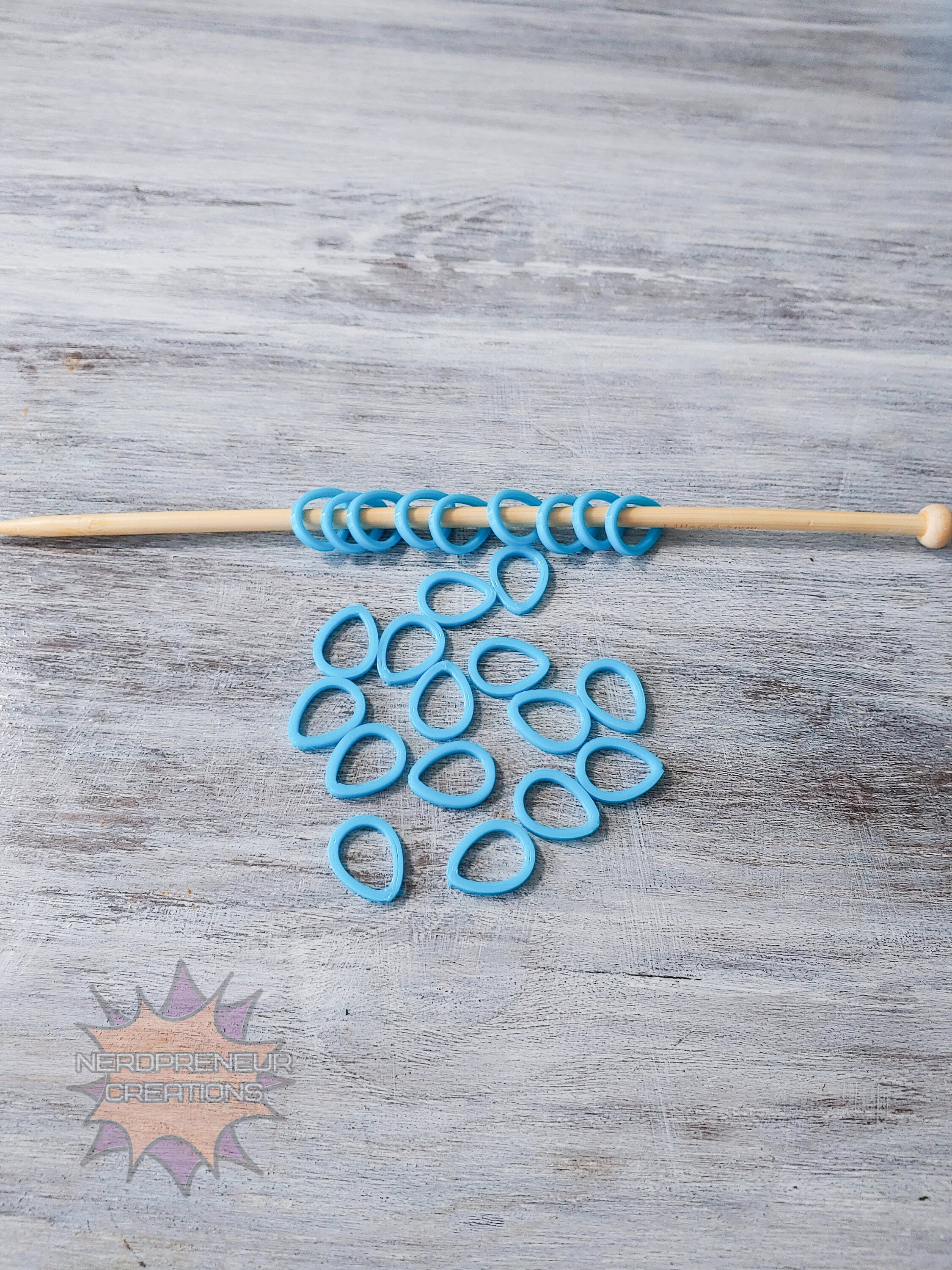 Egg 3D Printed Stitch Marker - 12 Pack | Eco-Friendly Biodegradable PLA Knitting Accessory