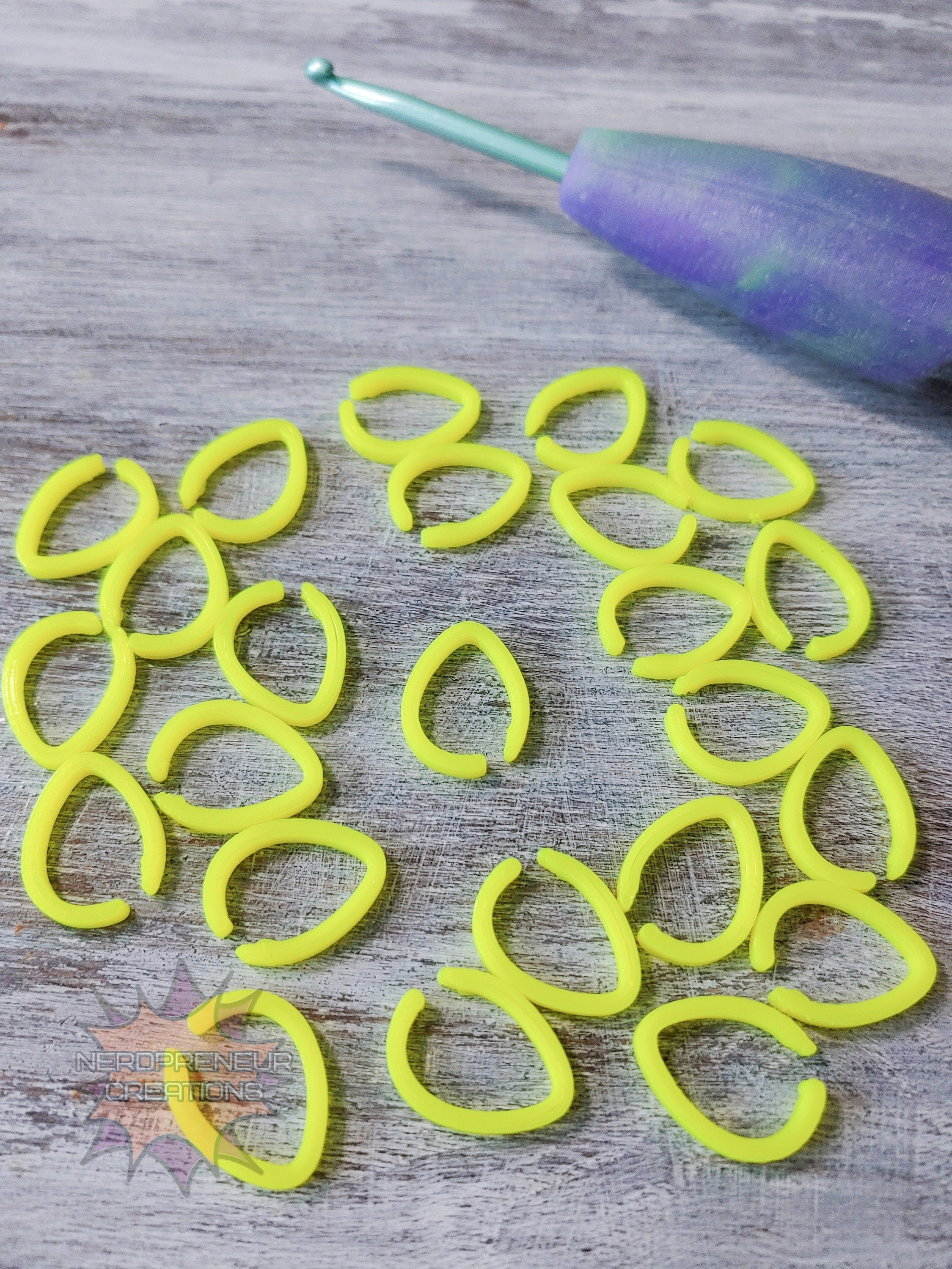 Egg 3D Printed Stitch Marker - 12 Pack | Eco-Friendly Biodegradable PLA Knitting & Crochet Accessory