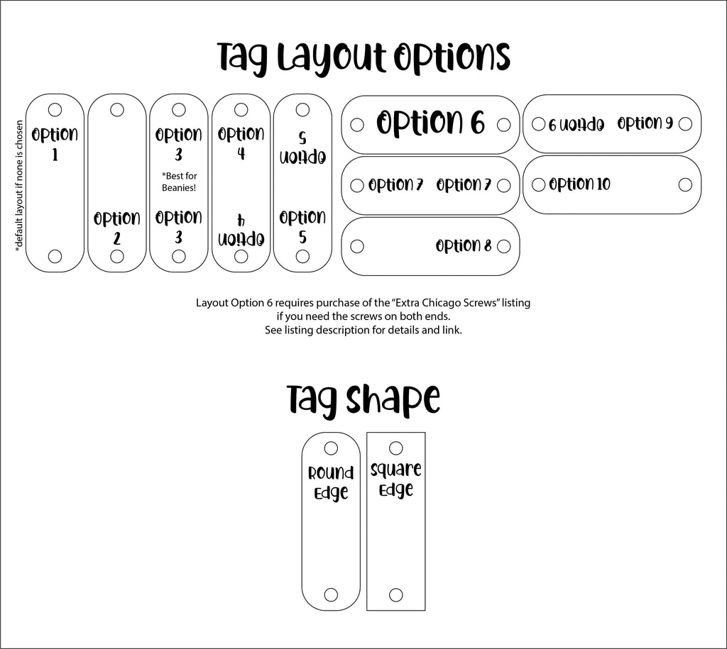 Custom Fold-Over Vegan Faux Leather Tags with Chicago Screw Option | Personalized No-Sew Branding Tags for Crochet, Knitwear & Handmade Items