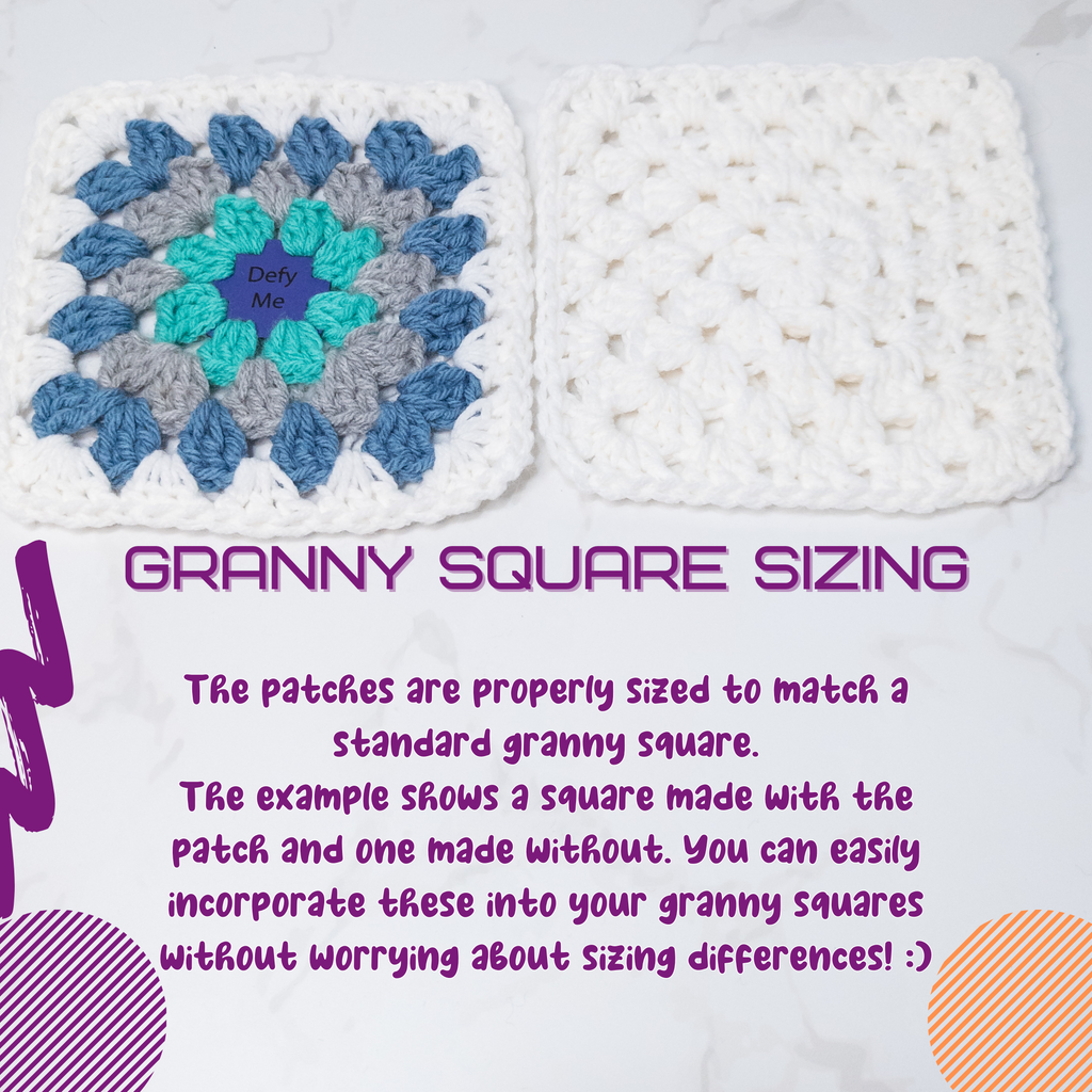 Bookish Granny Square Starter Tags – Faux Leather Round 1 Replacement for Crochet Squares