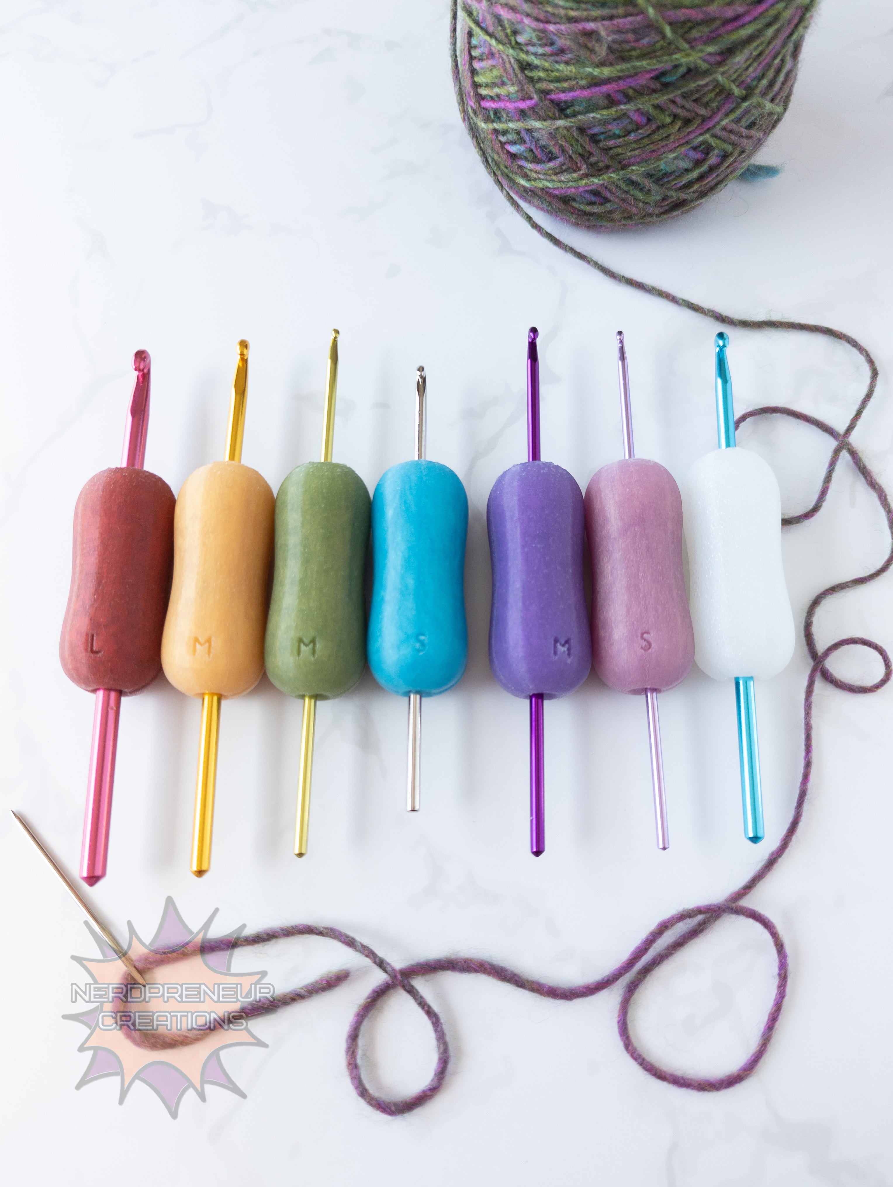 Choose Your Own Adventure MINI Pencil Squishy Grips | Ergonomic Silicone Crochet Hook Grips in Multiple Colors