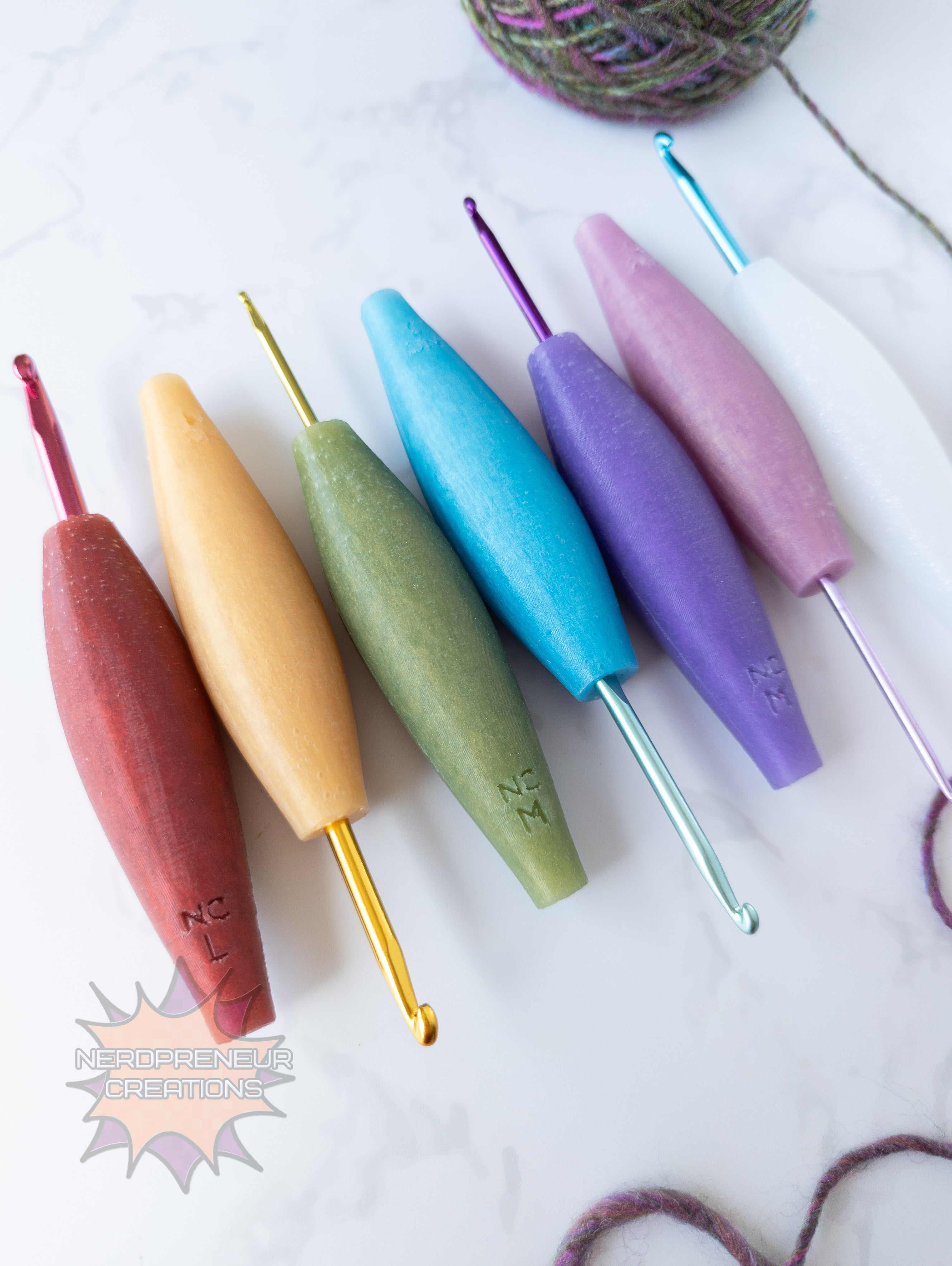 Choose Your Own Adventure Sleek Squishy Grips | Ergonomic Silicone Crochet Hook Grips in Multiple Colors