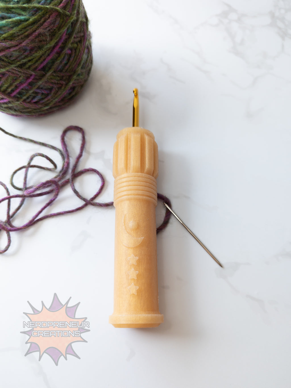 Choose Your Own Adventure Moon Saber Squishy Grips | Ergonomic Silicone Crochet Hook Grips in Multiple Colors
